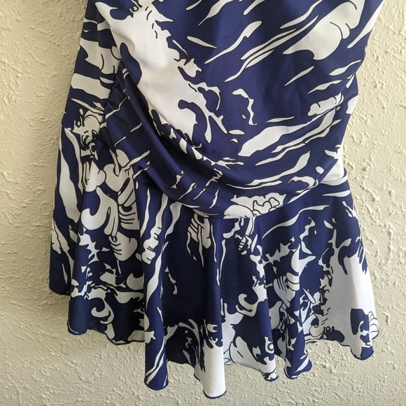 Unbranded Blue & White Ruffle Swim Dress - Picture 3 of 7